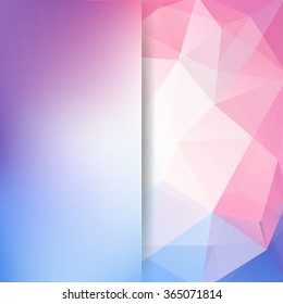 Polygonal vector background.  Blur background. Can be used in cover design, book design, website background. Vector illustration