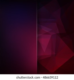 Polygonal vector background.  Blur background. Can be used in cover design, book design, website background. Vector illustration. Dark purple color. 