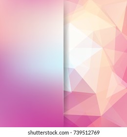Polygonal vector background. Blur background. Can be used in cover design, book design, website background. Vector illustration. Pastel pink color.