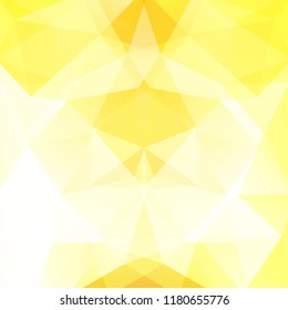 Polygonal vector background. Can be used in cover design, book design, website background. Vector illustration. Yellow, white colors.