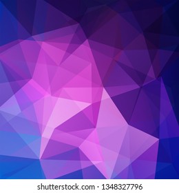 Polygonal vector background. Can be used in cover design, book design, website background. Vector illustration. Blue, purple colors.