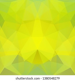 Polygonal vector background. Can be used in cover design, book design, website background. Vector illustration. yellow, green colors.