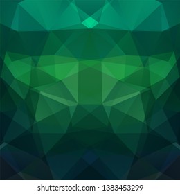 Polygonal vector background. Can be used in cover design, book design, website background. Vector illustration. Green, blue colors.