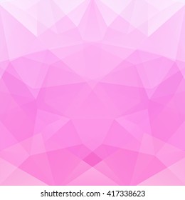 Polygonal vector background.  Can be used in cover design, book design, website background. Vector illustration. Pink, white colors. 