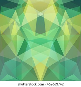 Polygonal vector background.  Can be used in cover design, book design, website background. Vector illustration. Yellow, green colors. 