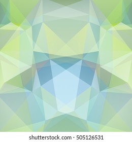 Polygonal vector background.  Can be used in cover design, book design, website background. Vector illustration. Light green color. 