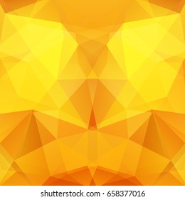 Polygonal vector background. Can be used in cover design, book design, website background. Vector illustration. Yellow, orange colors.