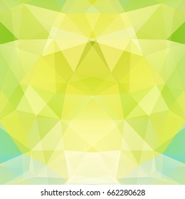 Polygonal vector background. Can be used in cover design, book design, website background. Vector illustration. Yellow, blue, green colors.