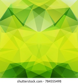 Polygonal vector background. Can be used in cover design, book design, website background. Vector illustration. Yellow, green colors.