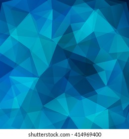 Polygonal vector background. Vector illustration. Blue color. 