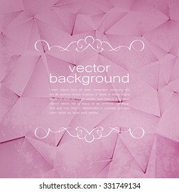  Polygonal Vector Background. Vintage Paper Texture 