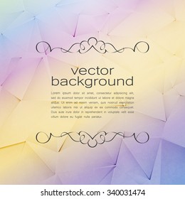 Polygonal Vector Background. Vintage Paper Texture 