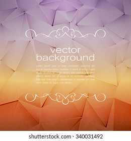  Polygonal Vector Background. Vintage Paper Texture 