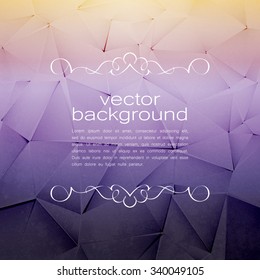  Polygonal Vector Background. Vintage Paper Texture 