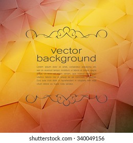  Polygonal Vector Background. Vintage Paper Texture 