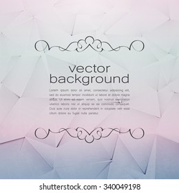  Polygonal Vector Background. Vintage Paper Texture 