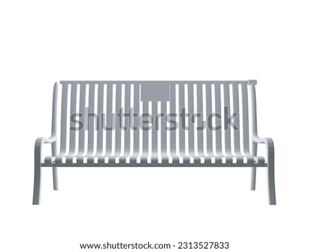 Polygonal Vector Bench isolated. Wooden bench isolated on white background. Park bench isolated over a white background, wrought-iron, vector illustration polygonal of outdoor bench. 3D.