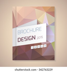 Polygonal vector design template layout for brochure