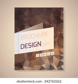 Polygonal vector design template layout for brochure