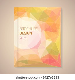 Polygonal vector design template layout for brochure