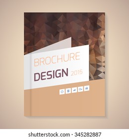 Polygonal vector design template layout for brochure