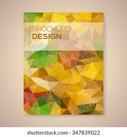 Polygonal vector design template layout for brochure