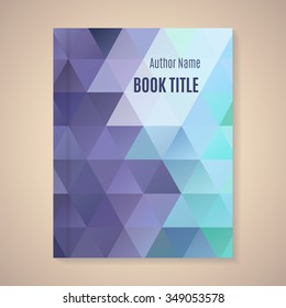 Polygonal vector design template layout for book title