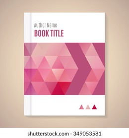 Polygonal vector design template layout for book title