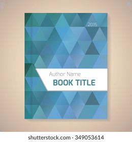 Polygonal vector design template layout for book title