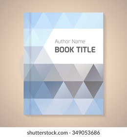 Polygonal vector design template layout for book title