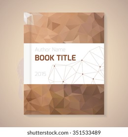 Polygonal vector design template layout for book title
