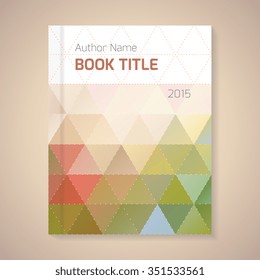 Polygonal vector design template layout for book title