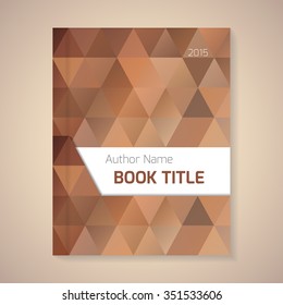 Polygonal vector design template layout for book title