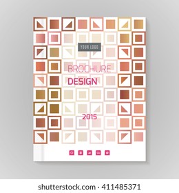 Polygonal vector design template layout for brochure