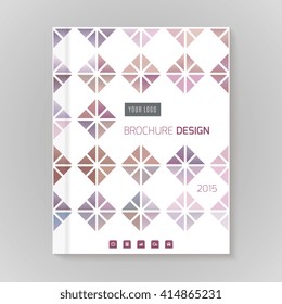 Polygonal vector design template layout for brochure