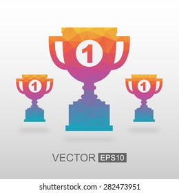 Polygonal Vector Number One Trophy