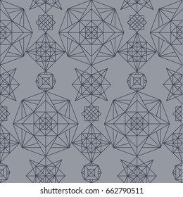 Polygonal vector seamless pattern. Abstract decorative pattern for your greeting cards, covers and wrapping paper designs. 