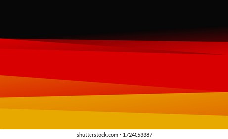 Polygonal vector striped Germany flag. Low poly flag