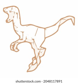 polygonal velociraptor dinosaur vector art