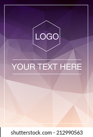 Polygonal vertical greeting card mockup