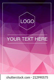Polygonal vertical greeting card mockup