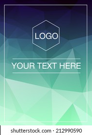 Polygonal vertical greeting card mockup
