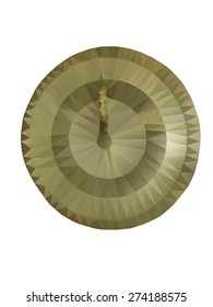 Polygonal of vintage clock on white background vector EPS10