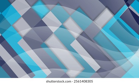 Polygonal wallpaper in cold colors and with a 3D effect. Excellent background for designing pages in social networks, posters, presentations, outdoor advertising and other your projects. Vector.