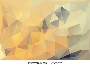 Polygonal Warm-Cold Background, in yellow and blue. Summer and Winter, sunshine and storms. 