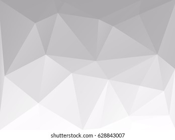 Polygonal white and grey background cover pattern