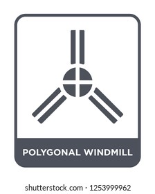 polygonal windmill icon vector on white background, polygonal windmill trendy filled icons from Geometry collection, polygonal windmill simple element illustration