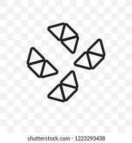 Polygonal windmill vector linear icon isolated on transparent background, Polygonal windmill transparency concept can be used for web and mobile