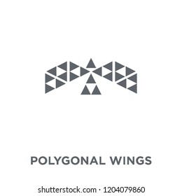 Polygonal wings icon. Polygonal wings design concept from Geometry collection. Simple element vector illustration on white background.