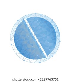 Composición médica de alambre poligonal con imagen vectorial de medicina innovadora aislada